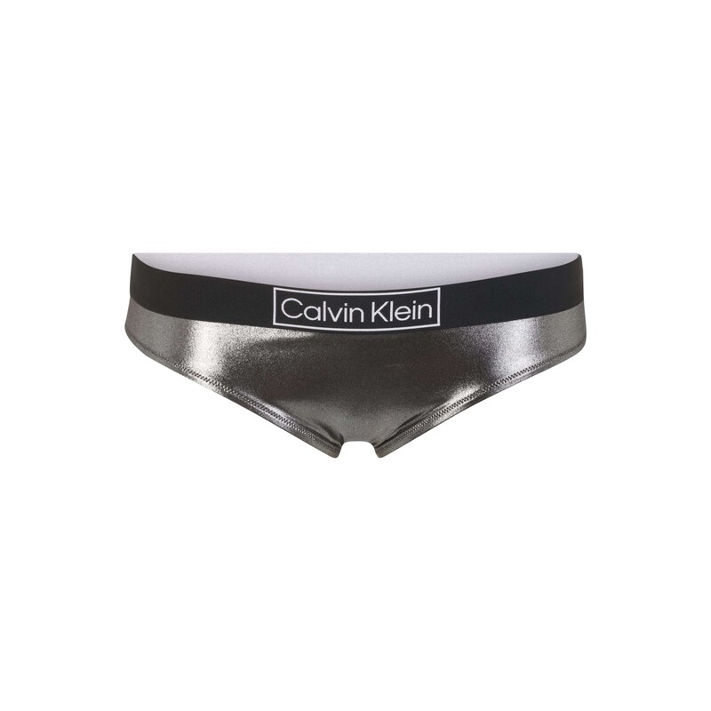 Calvin Klein Swimwear Plus Spodní díl plavek stříbrně šedá /