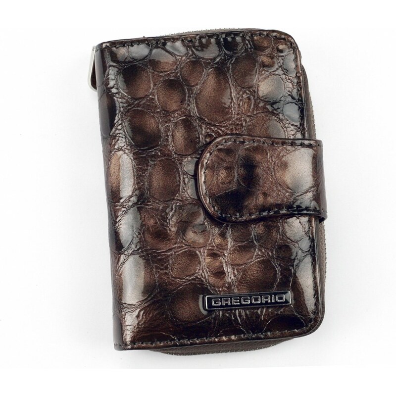 Dámská kožená peněženka šedo/hnědá - Gregorio Verrys šedá