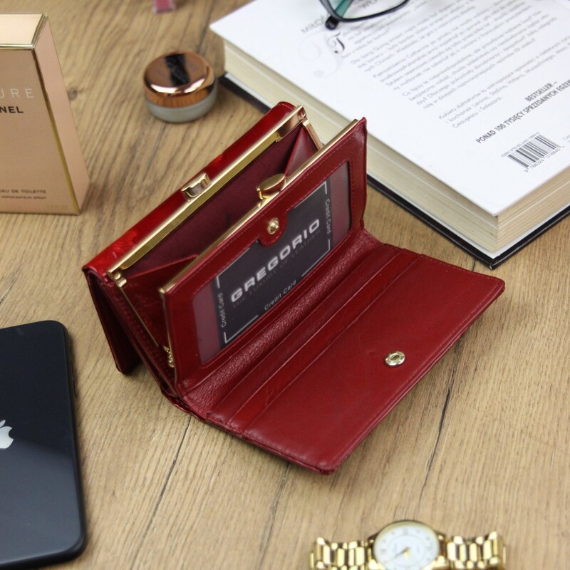 Dámská kožená peněženka červená - Gregorio Juliass červená