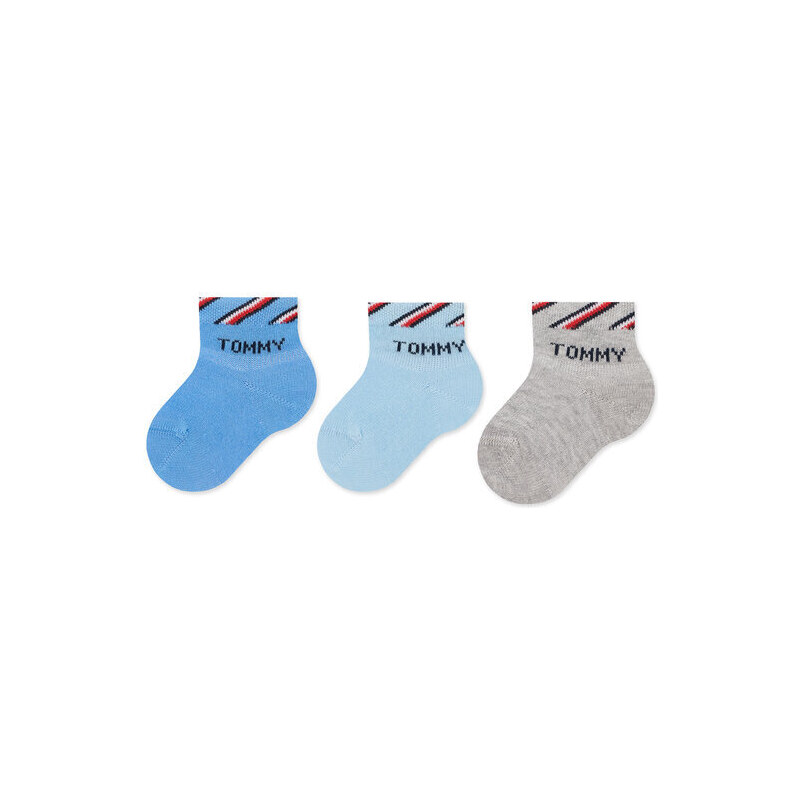 Sada 3 párů dětských vysokých ponožek Tommy Hilfiger