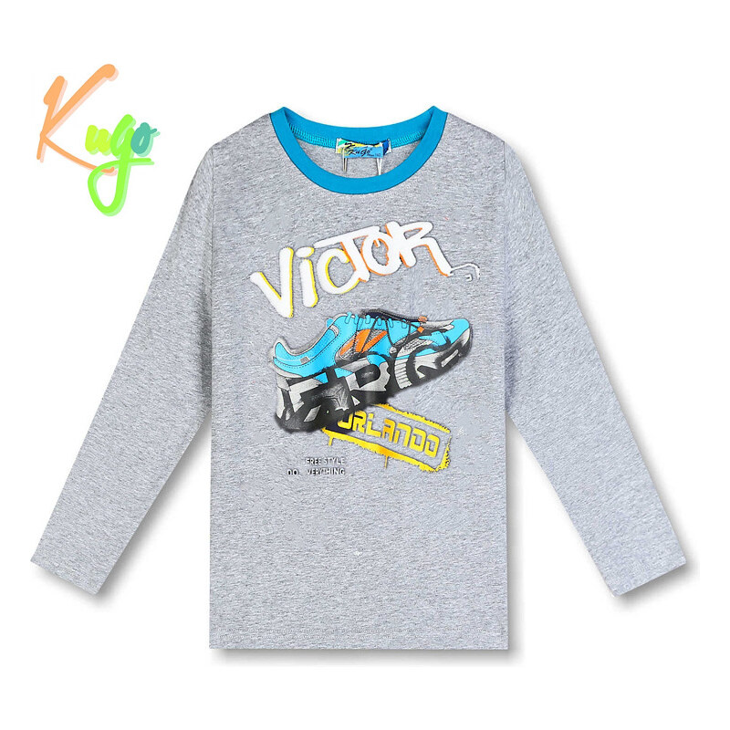 CHLAPECKÉ TRIČKO šedé Kugo MC3791