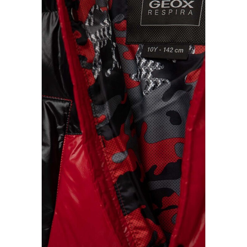 Dětská bunda Geox červená barva