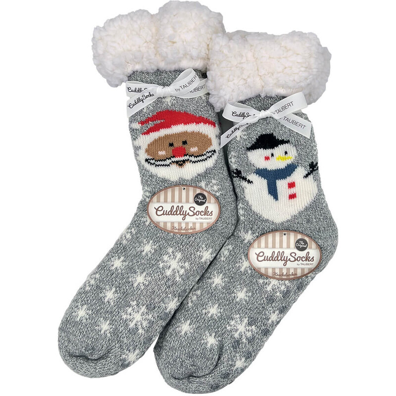 Dárkově balené vánoční huňaté protiskluzové ponožky Taubert UNI