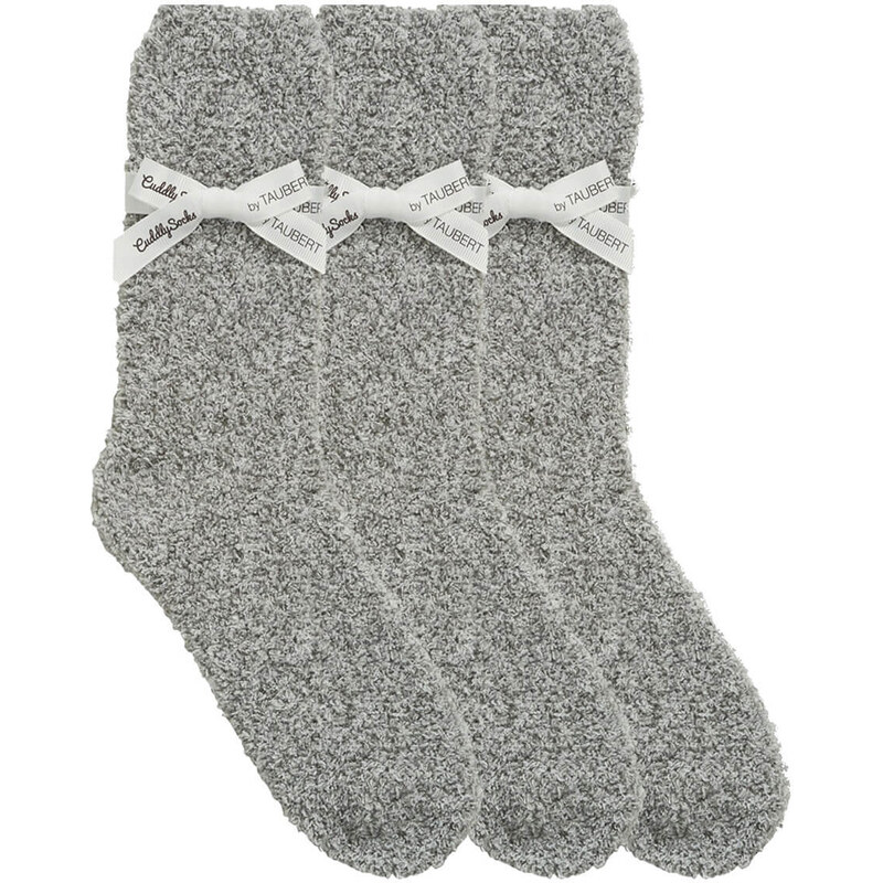 SMOOTH luxusní dárkově balené žinilkové jednobarevné ponožky Taubert černá UNI