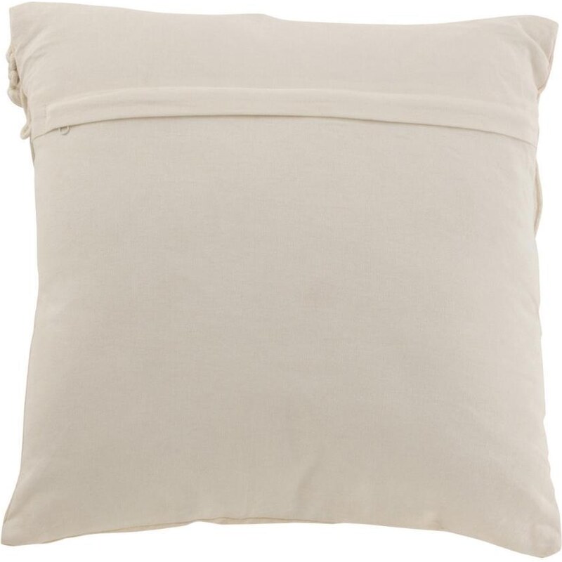Bílý bavlněný polštář J-line Lynn 45,5 x 45,5 cm
