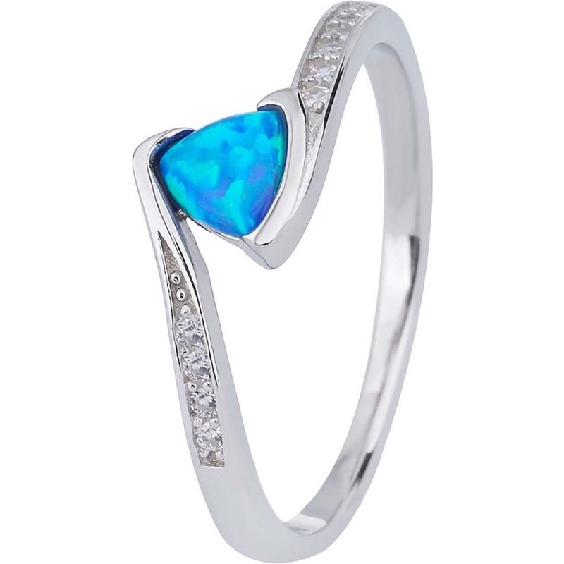 Stříbrný prsten NOBLESNÍ modrý OPÁL