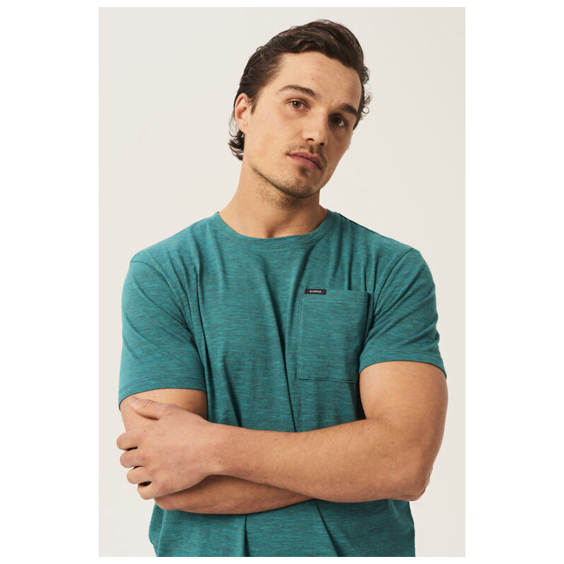 Pánské triko GARCIA mens T-shirt ss 1772 petrol green