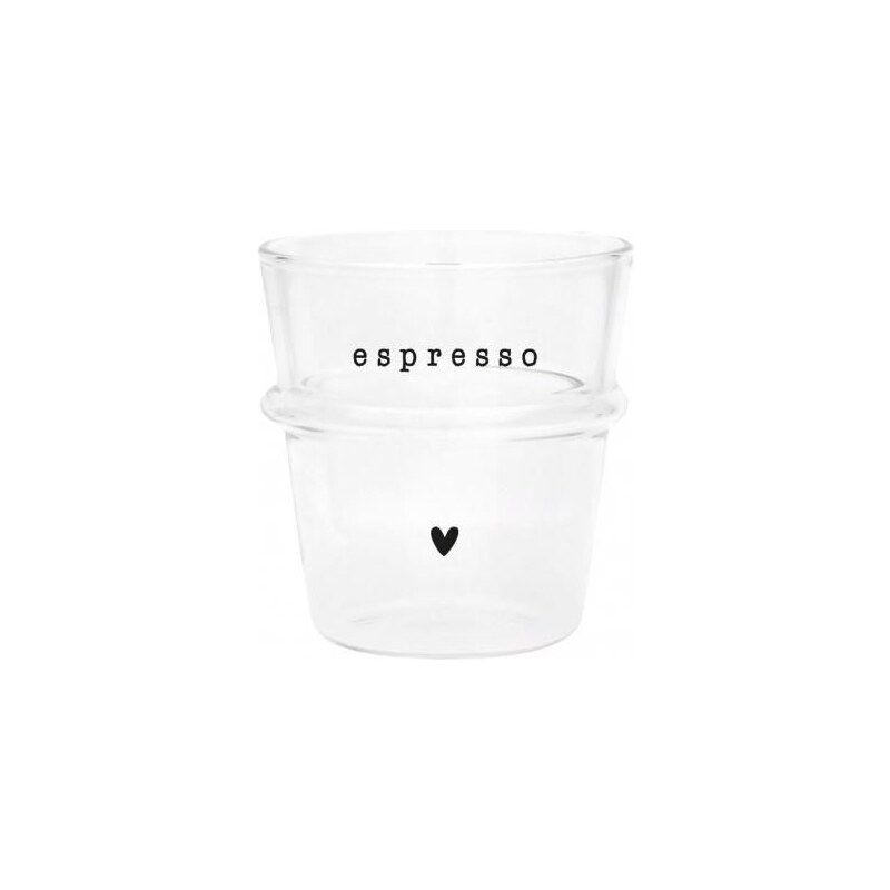 Bastion Collections Skleněný šálek na espresso Love/Espresso 90 ml Love