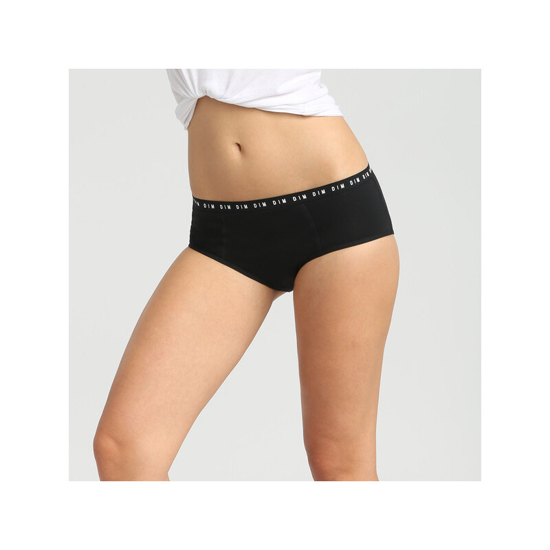 DIM MENSTRUAL NIGHT BOXER - Night and day menstrual panties - black