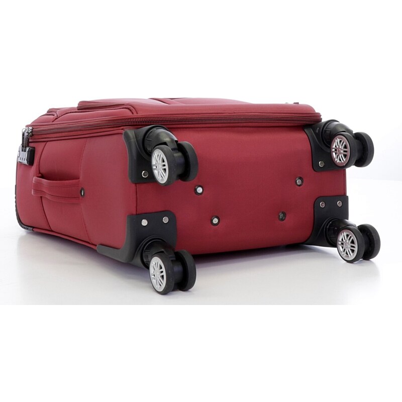 Palubní cestovní kufr T-class 932, TEXTIL, vínová, M, 58 x 40 x 18 cm