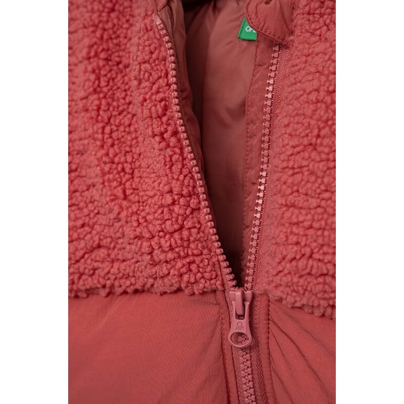 Dětská bunda United Colors of Benetton růžová barva