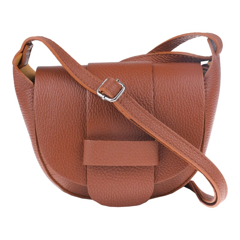 Hnědá kožená italská crossbody kabelka Roberta Camel NovaKabelka.cz 74884938