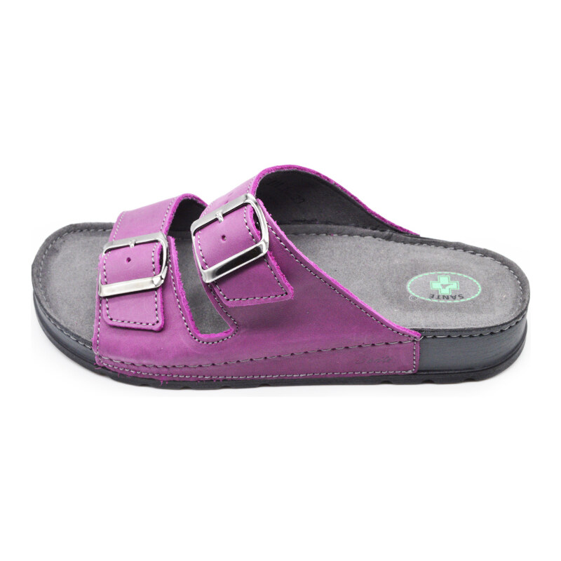 Dámské kožené pantofle SANTÉ N211-1-75 fialová