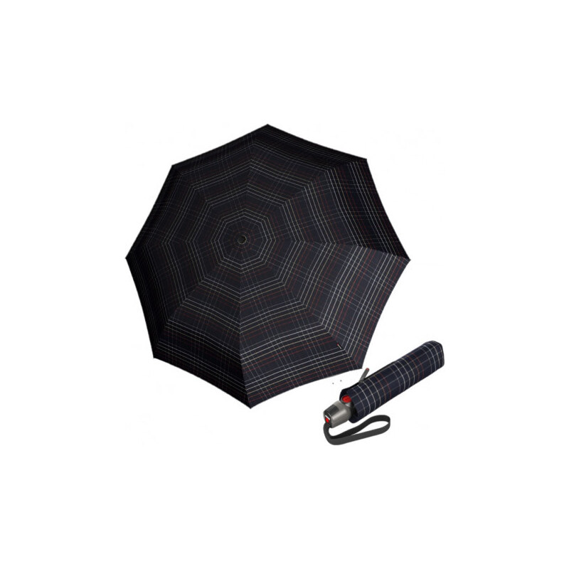 Knirps KNIRPS T.200 CHECK BLACK - elegantní dámský plně