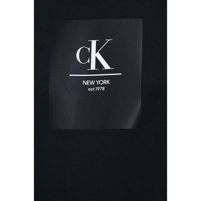 Šaty Calvin Klein Jeans černá barva, mini, oversize