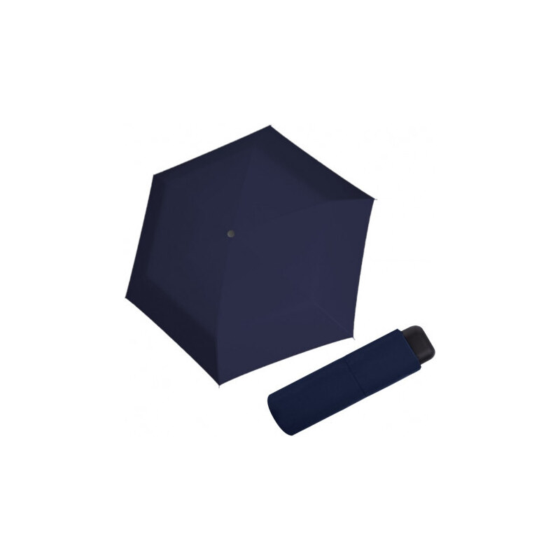 Derby Micro Slim - dámský/dětský skládací deštník, modrá, plná barva