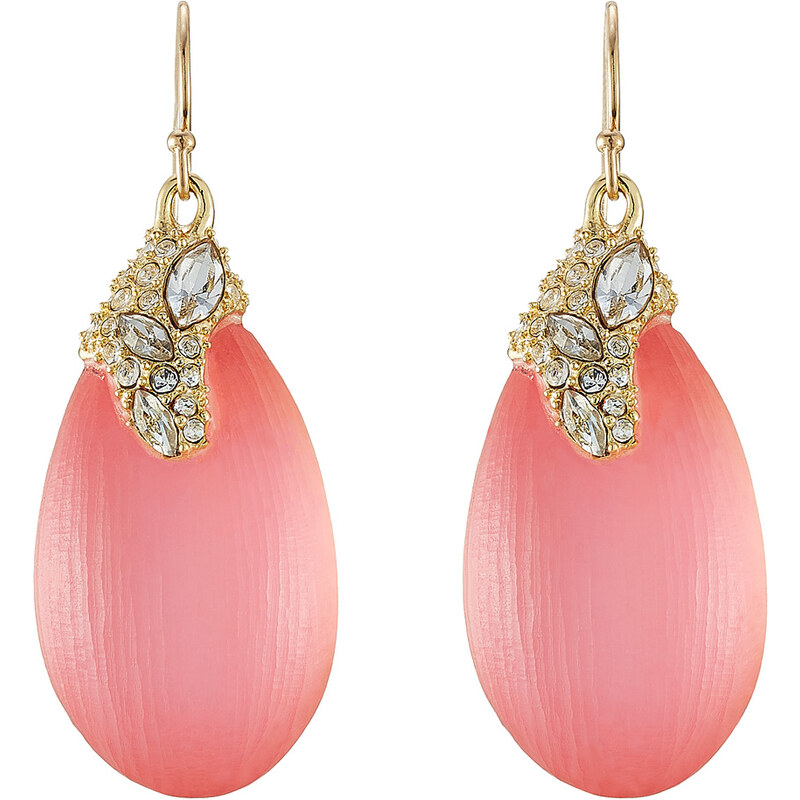 Alexis Bittar Gold Plated Earrings with Lucite and Crystals