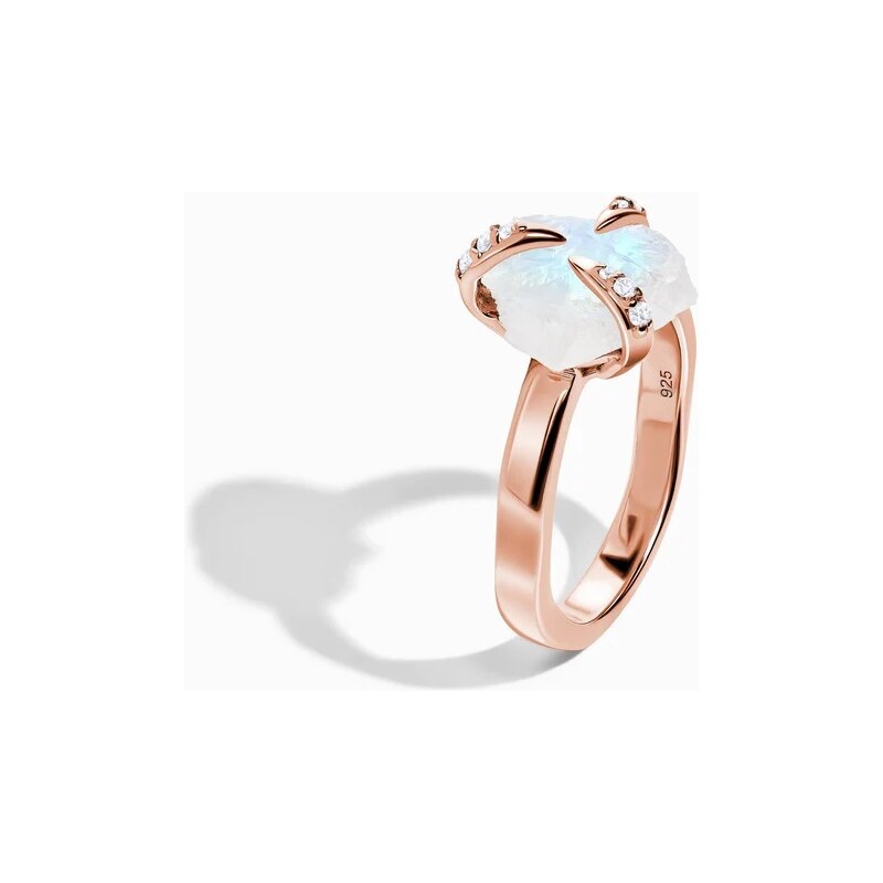 Royal Exklusive Royal Fashion prsten 14k zlato Vermeil GU-DR21589R-ROSEGOLD-MOONSTONE-TOPAZ