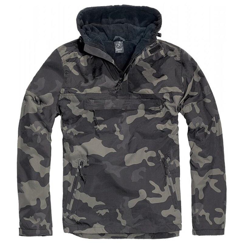 Pánská maskáčová bunda Brandit Fleece Pull Over Windbreaker -