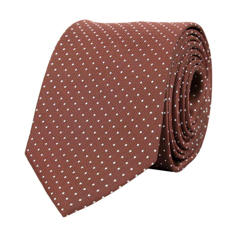 BUBIBUBI Oranžová kravata s puntíky