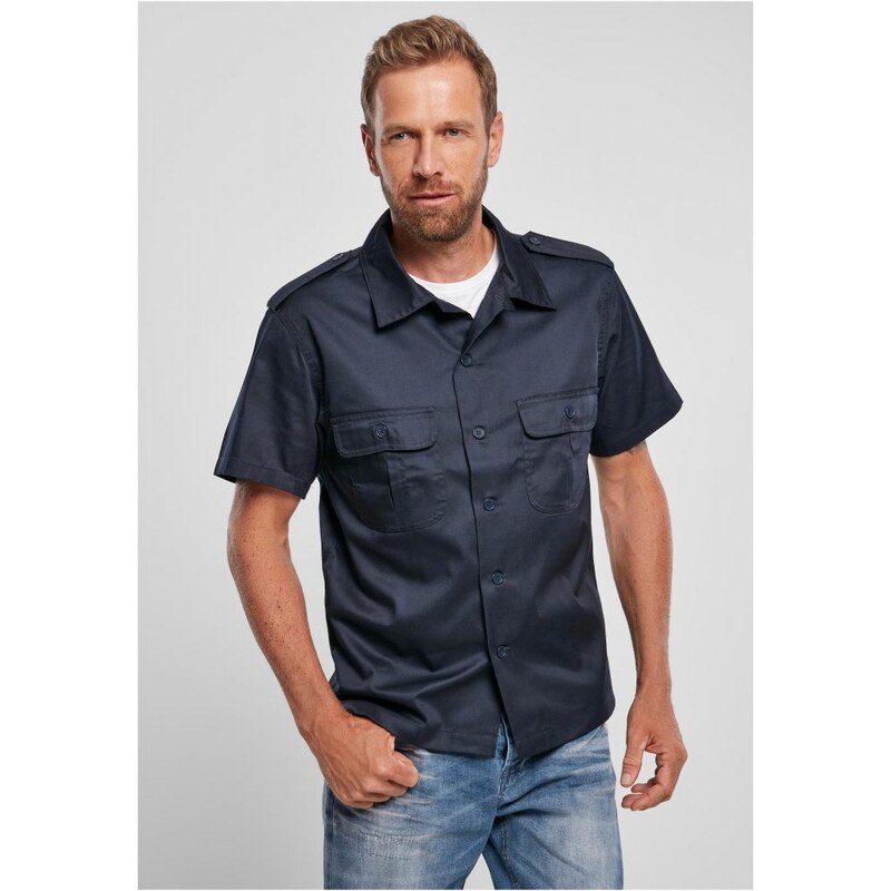 Modrá pánská košile Brandit Short Sleeves US Shirt