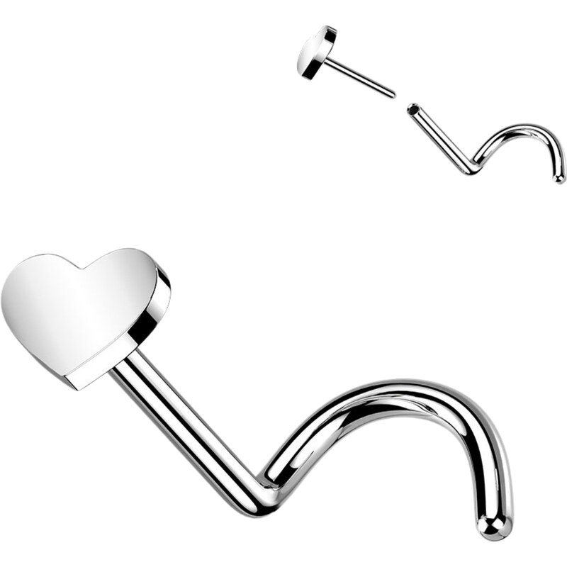 Atreya Titanový piercing do nosu - srdce 67551426