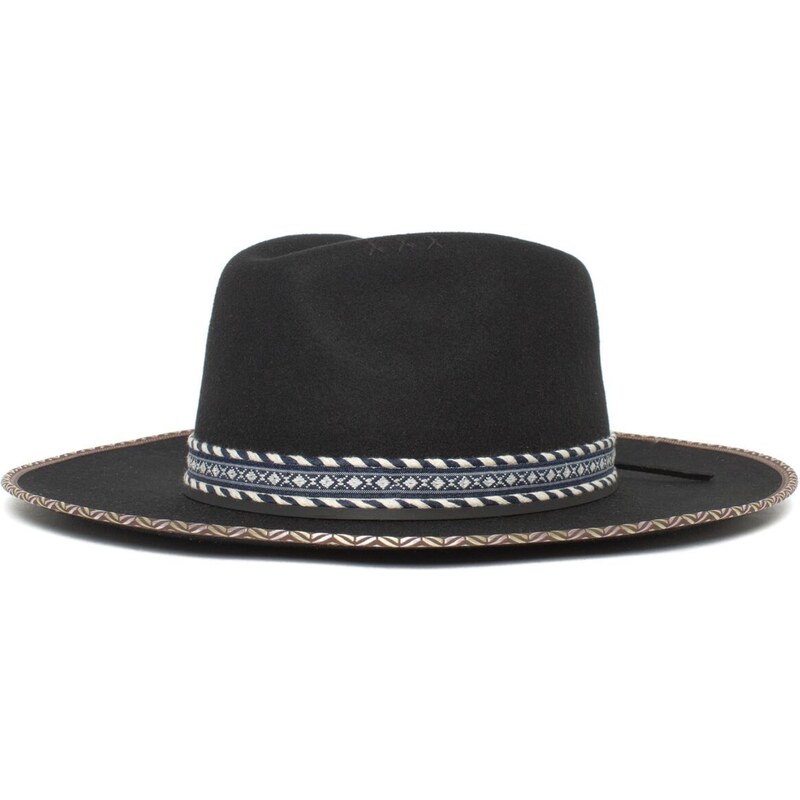 Černý klobouk plstěný s širokou krempou - americký klobouk Goorin Bros. - kolekce Hickory Knolls
