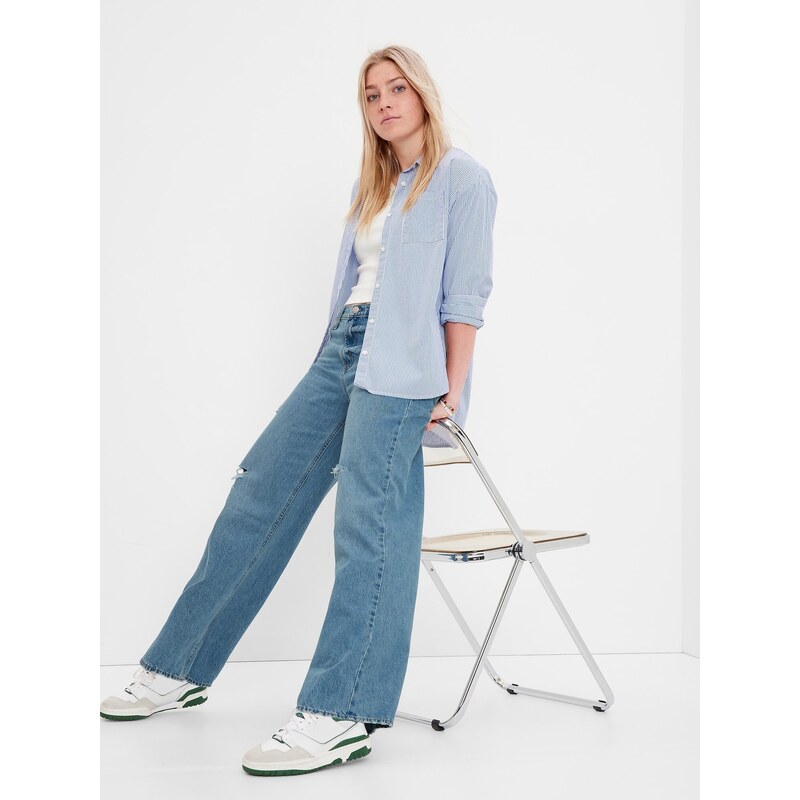 GAP Teen džíny wide stride Washwell - Holky