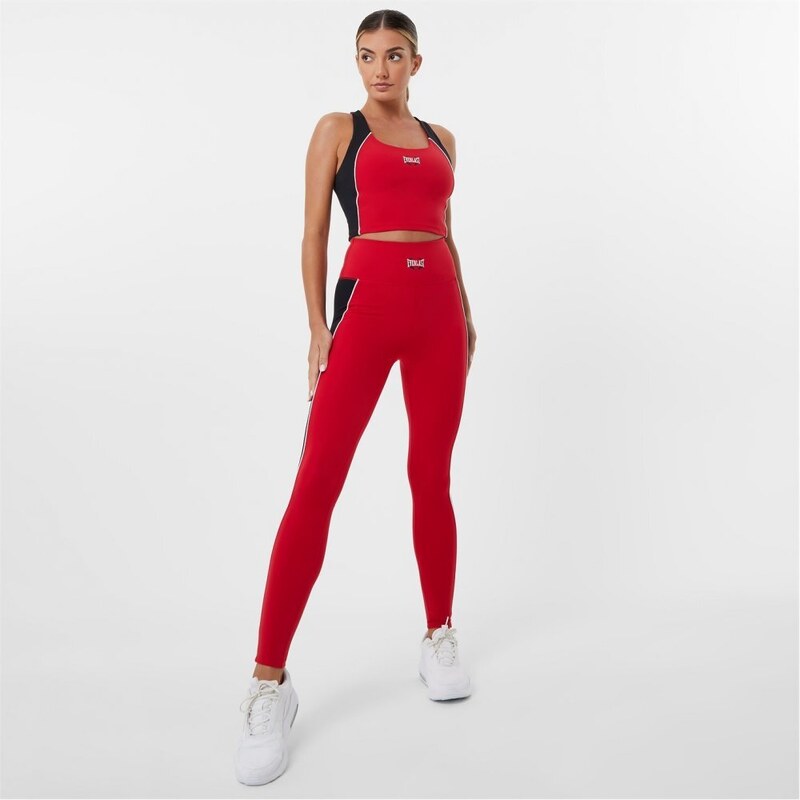 Everlast Longline Panel Sports Bra Red