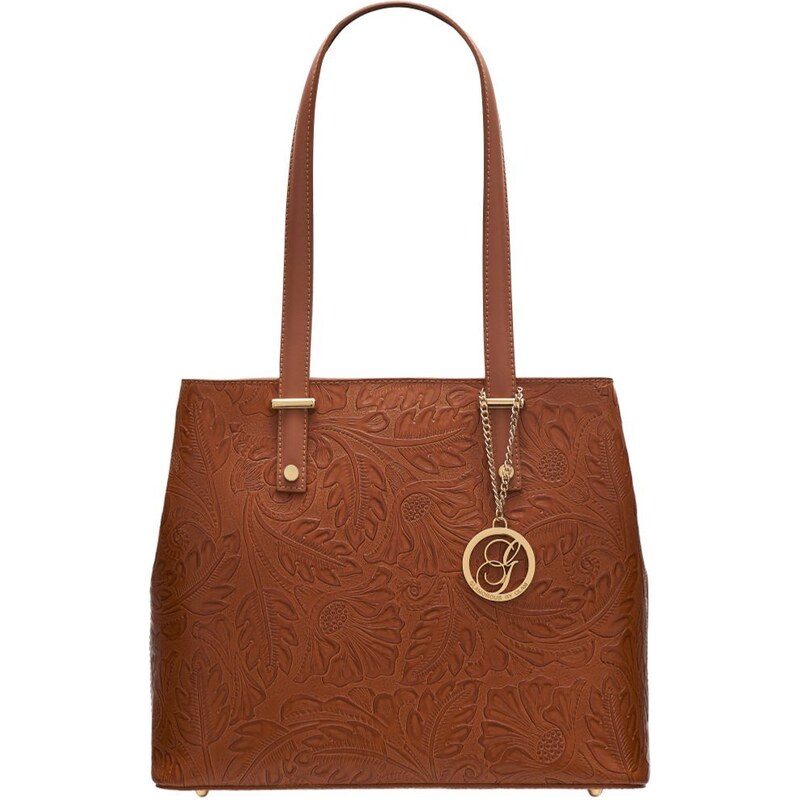 Glamorous by GLAM Kožená kabelka s květy přes rameno - coyo 74980601