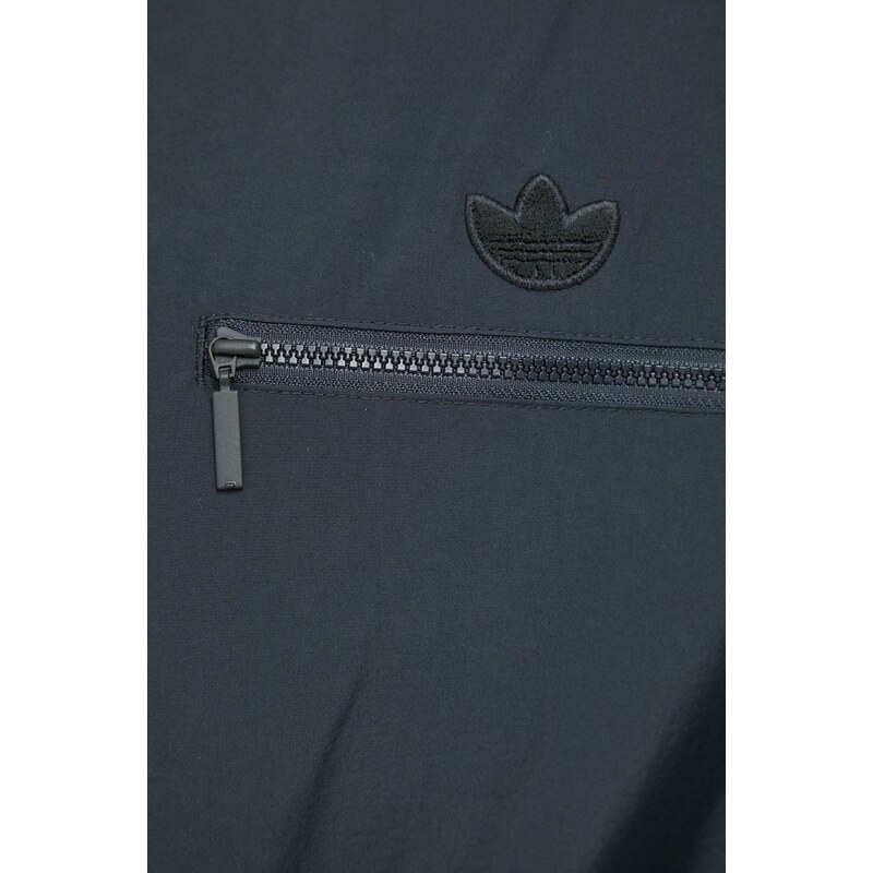 Bomber bunda adidas Originals šedá barva, přechodná