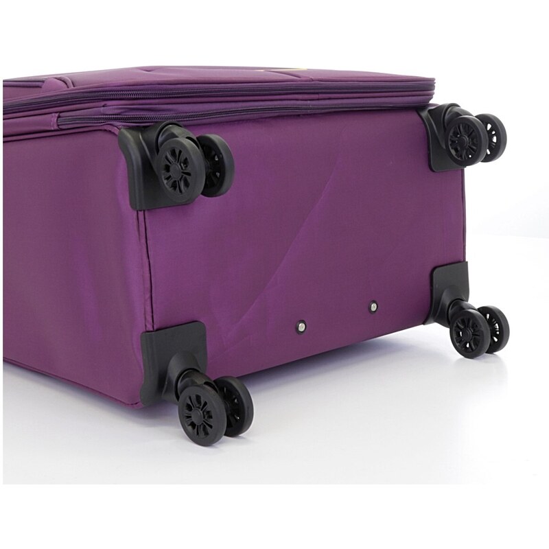 Velký cestovní kufr T-class 933, TEXTIL, fialová, XL, 75 x 50 x 29–33 cm