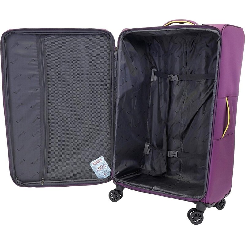 Velký cestovní kufr T-class 933, TEXTIL, fialová, XL, 75 x 50 x 29–33 cm