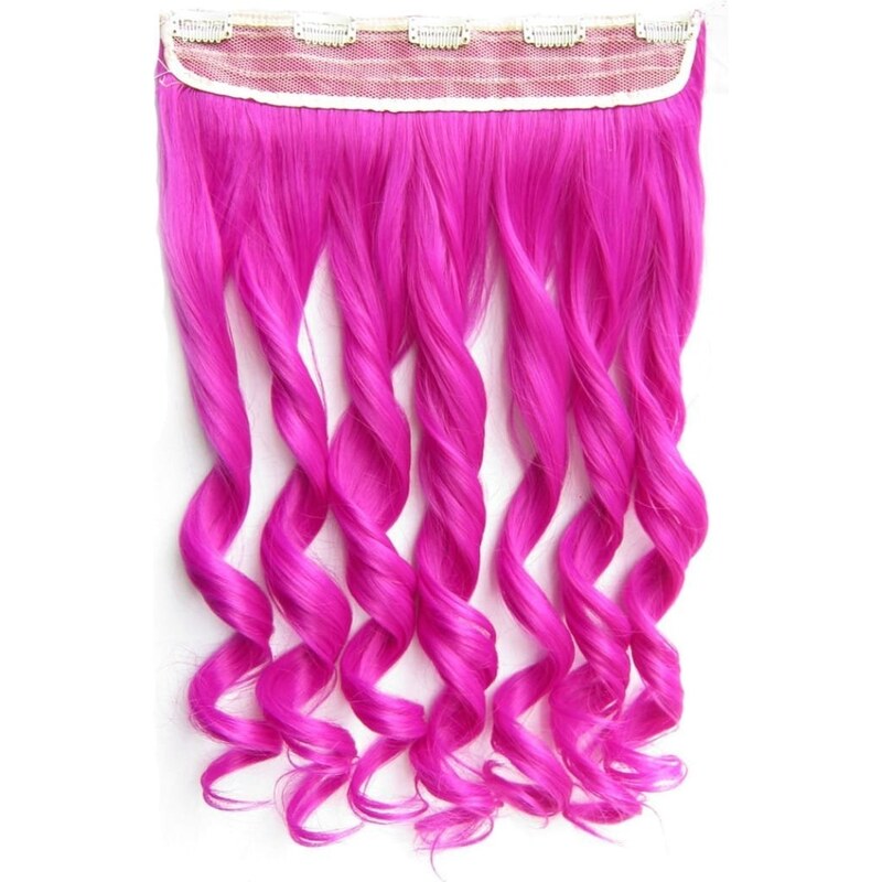 Girlshow Clip in pás vlasů - lokny 55 cm - odstín Rose Pink