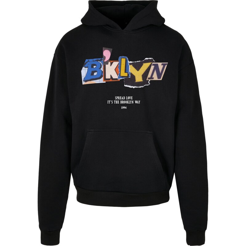 MT Upscale Mikina Brklyn tělová / modrá / žlutá / černá