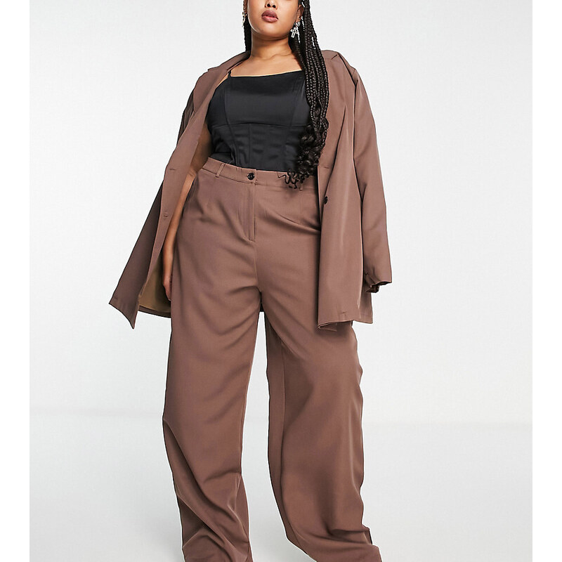 I Saw It First Curve I Saw It First Plus wide leg trouser co ord in 111167833