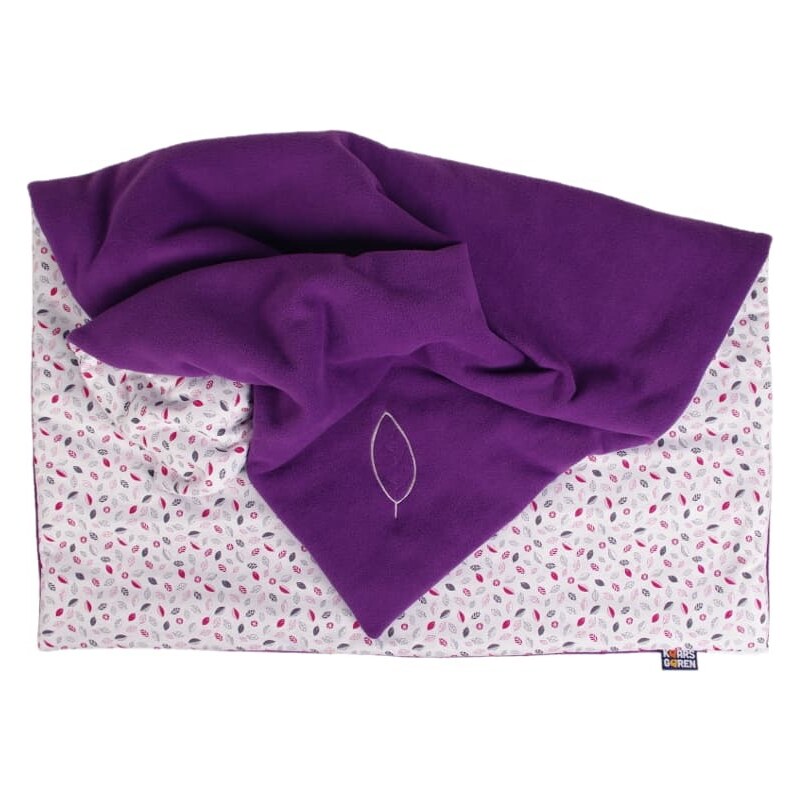 Kaarsgaren Zateplená dětská deka fialová lístečky