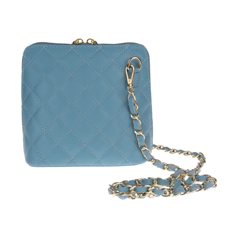 Modrá kožená italská crossbody kabelka Giulia Blu NovaKabelka.cz 75010788