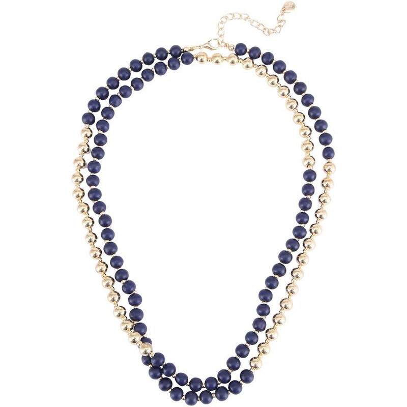 Modro-zlatý korálkový náhrdelník Designsix Savage