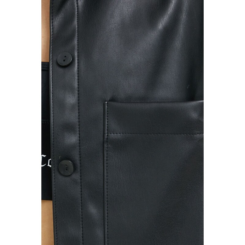 Košile Abercrombie & Fitch dámská, černá barva, relaxed, s klasickým límcem