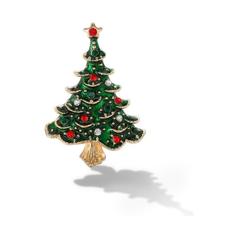 Éternelle Vánoční brož se zirkony Christmas Tree 4 - vánoční stromeček 55682033