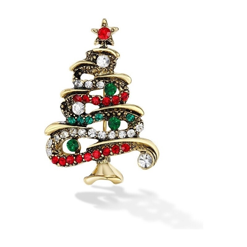 Éternelle Vánoční brož se zirkony Christmas Tree 5 - vánoční stromeček 55682034