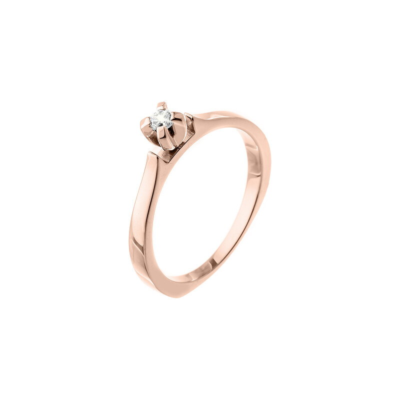 Zlatý prsten s diamantem ZPTO180C-59-1000