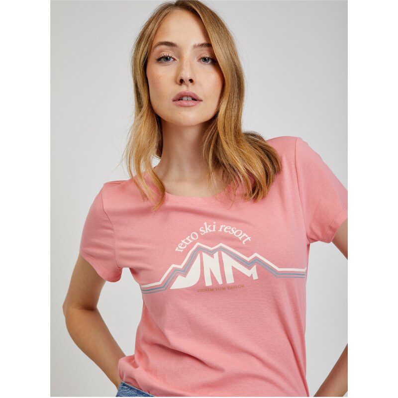 Růžové dámské tričko Tom Tailor Denim - Dámské