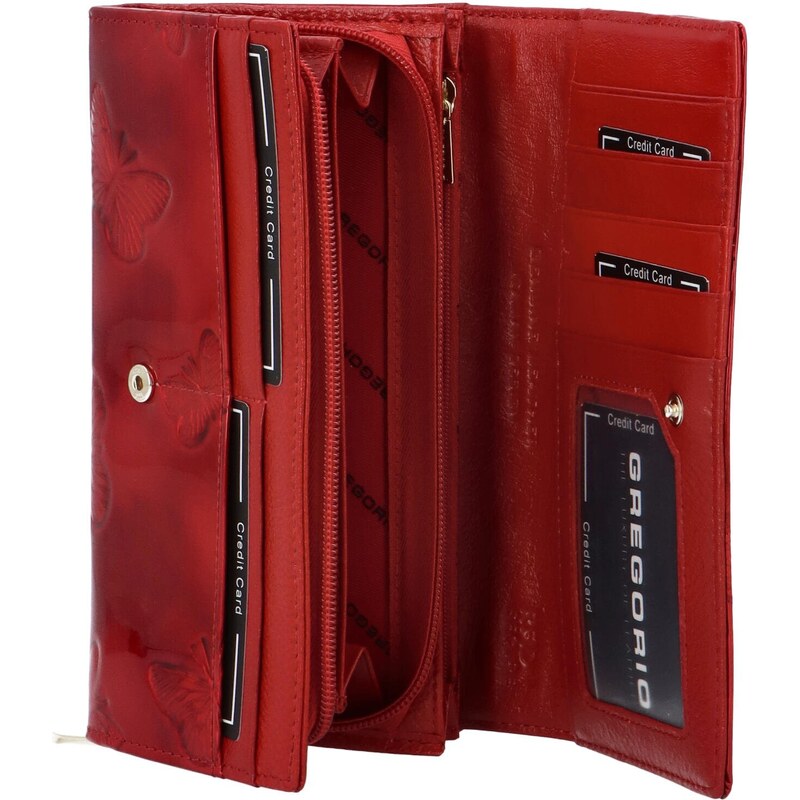 Dámská kožená peněženka červená - Gregorio Encarnico červená