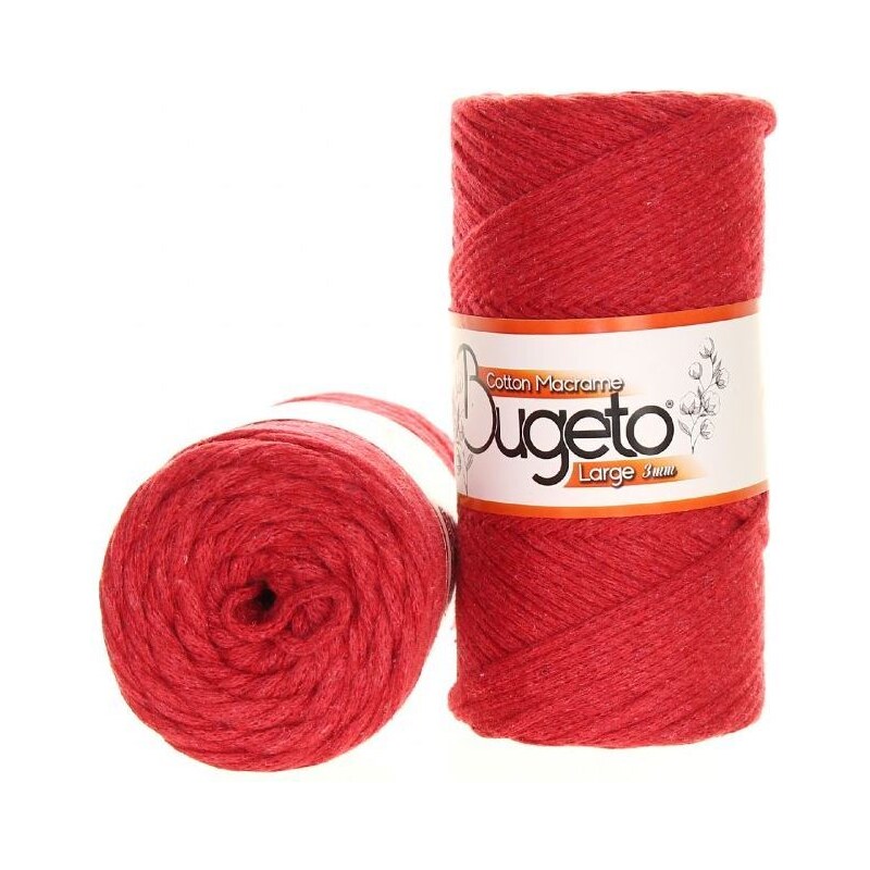 Bugeto Cotton Macrame Large 3 mm - cihlově červená 501_121