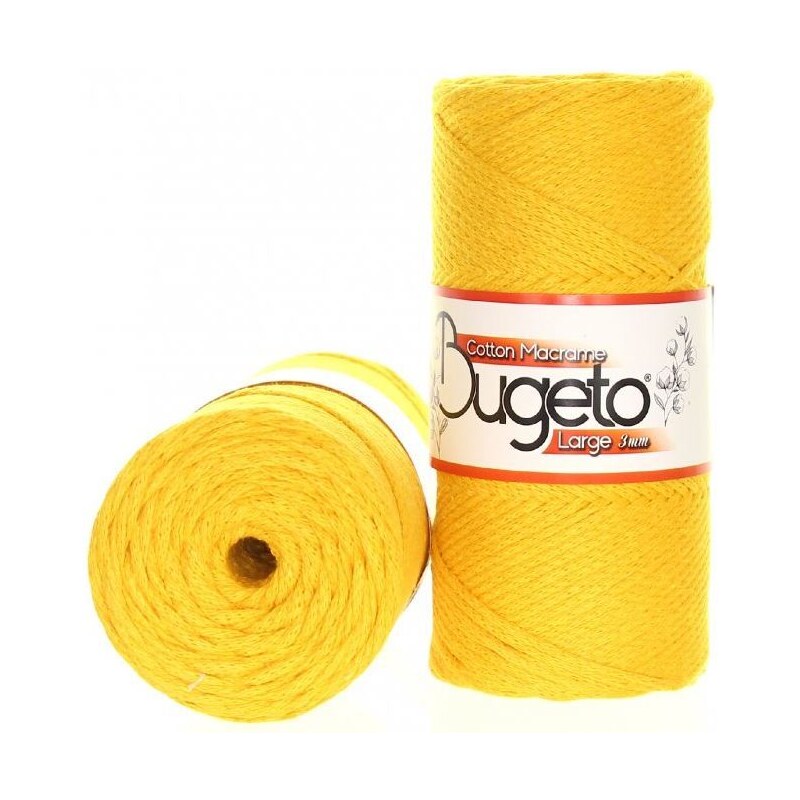 Bugeto Cotton Macrame Large 3 mm - žlutá 406