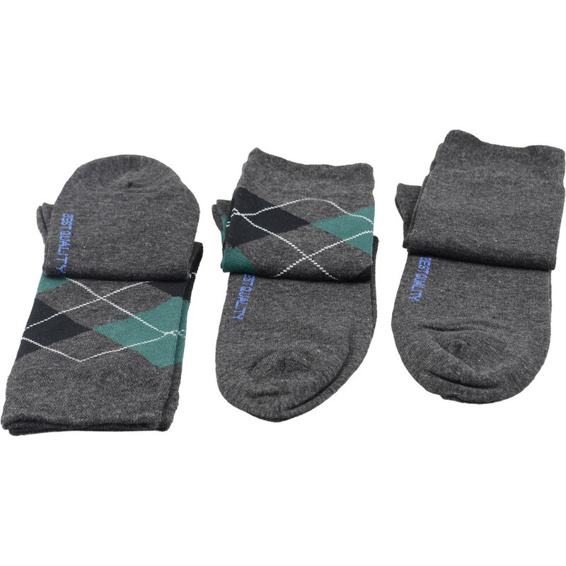 Boma Pánské ponožky 3-pack antracit/zelené