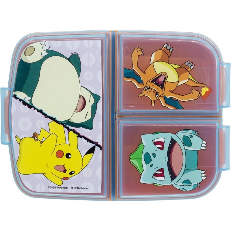 Stor Multibox na svačinu Pokémon se 3 přihrádkami