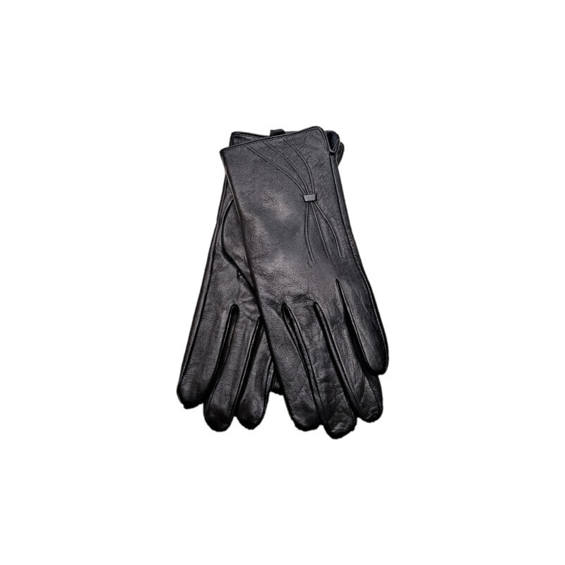 Dámské zateplené rukavice z pravé kůže černé